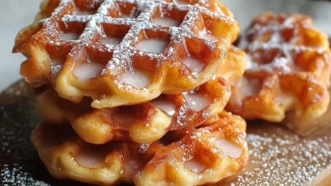 Beignets De Pomme En Gaufre