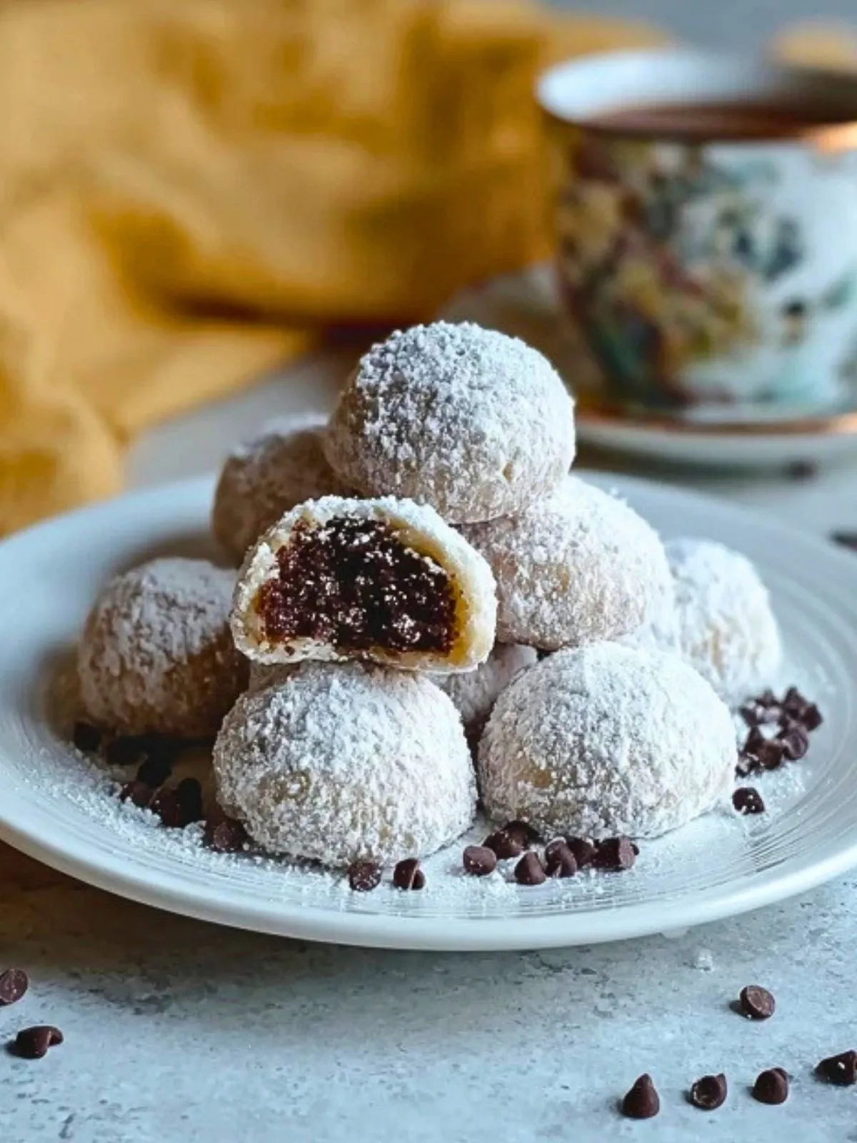 Boulettes de neige aux pépites de chocolat