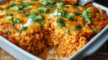 Casserole de riz aux enchiladas au poulet