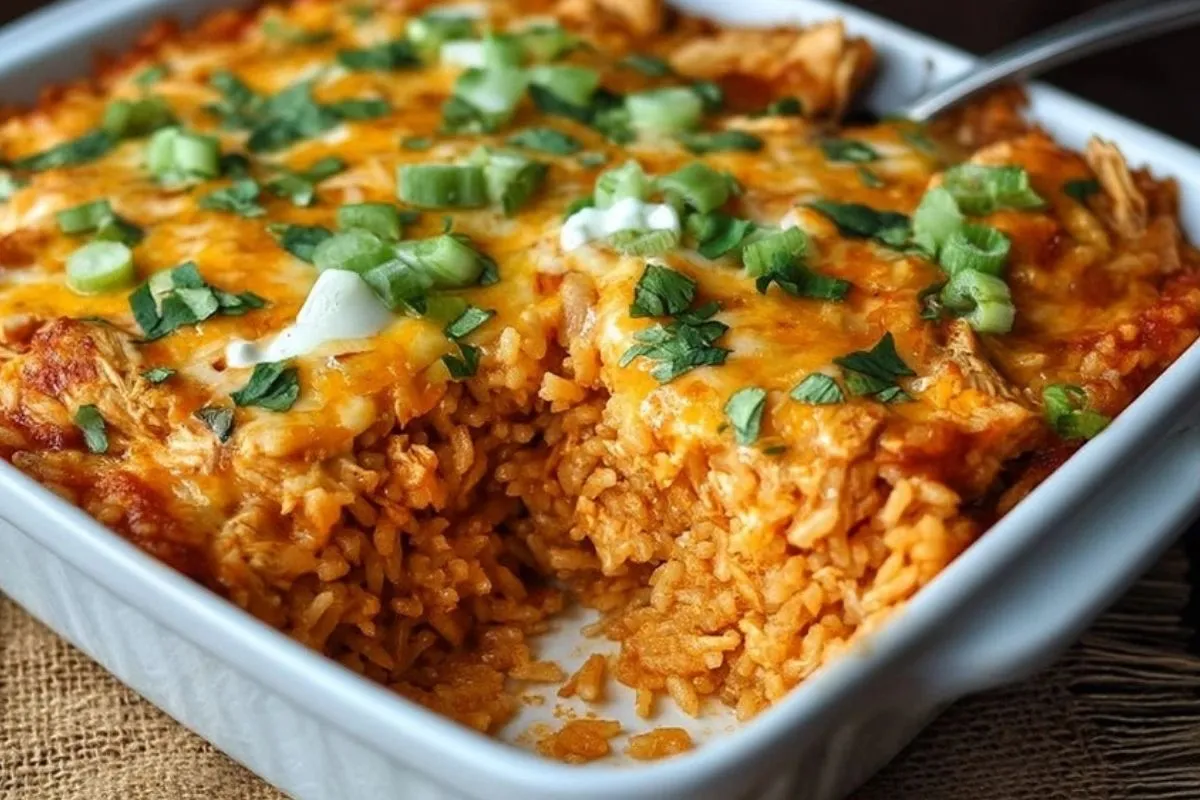 Casserole de riz aux enchiladas au poulet