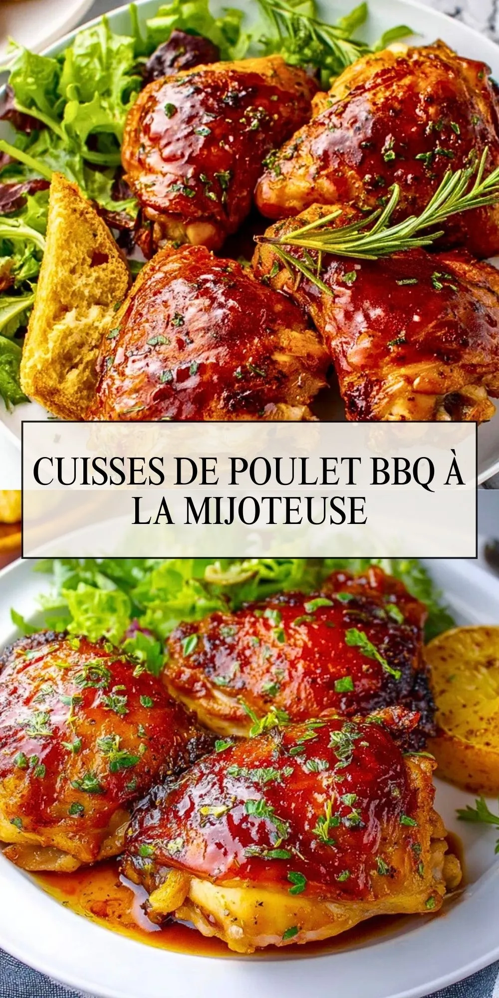 Cuisses de poulet BBQ à la mijoteuse - Pin 1