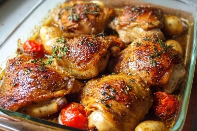 Cuisses de poulet croustillantes et juteuses au four