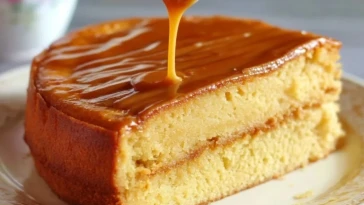 Gâteau au caramel crémeux