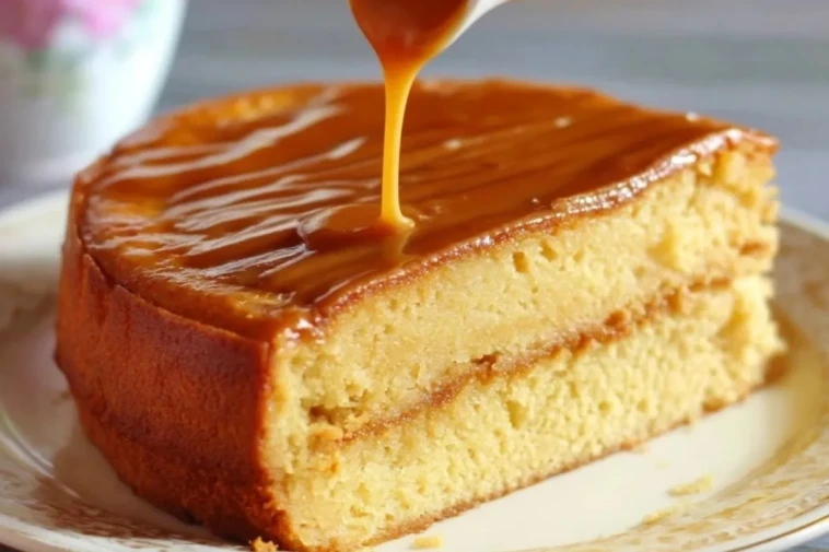 Gâteau au caramel crémeux