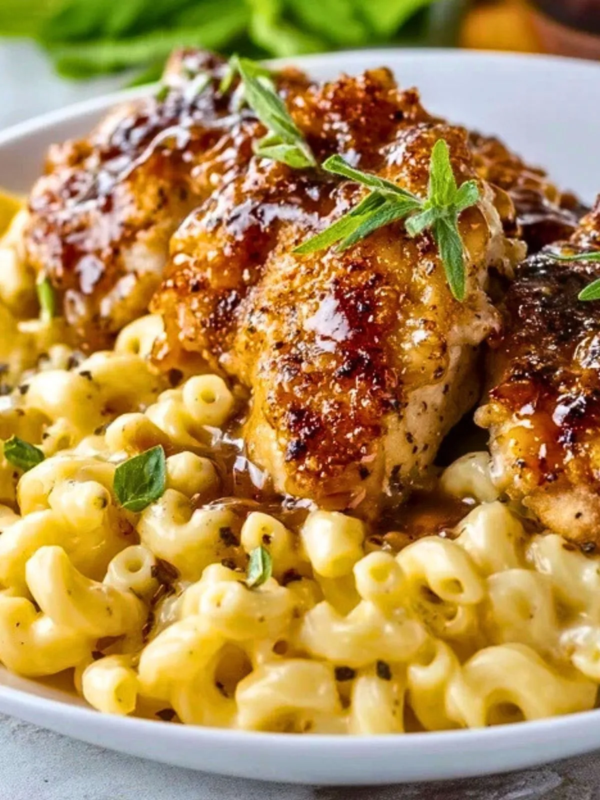 Poulet au miel et poivre avec macaroni au fromage - 2