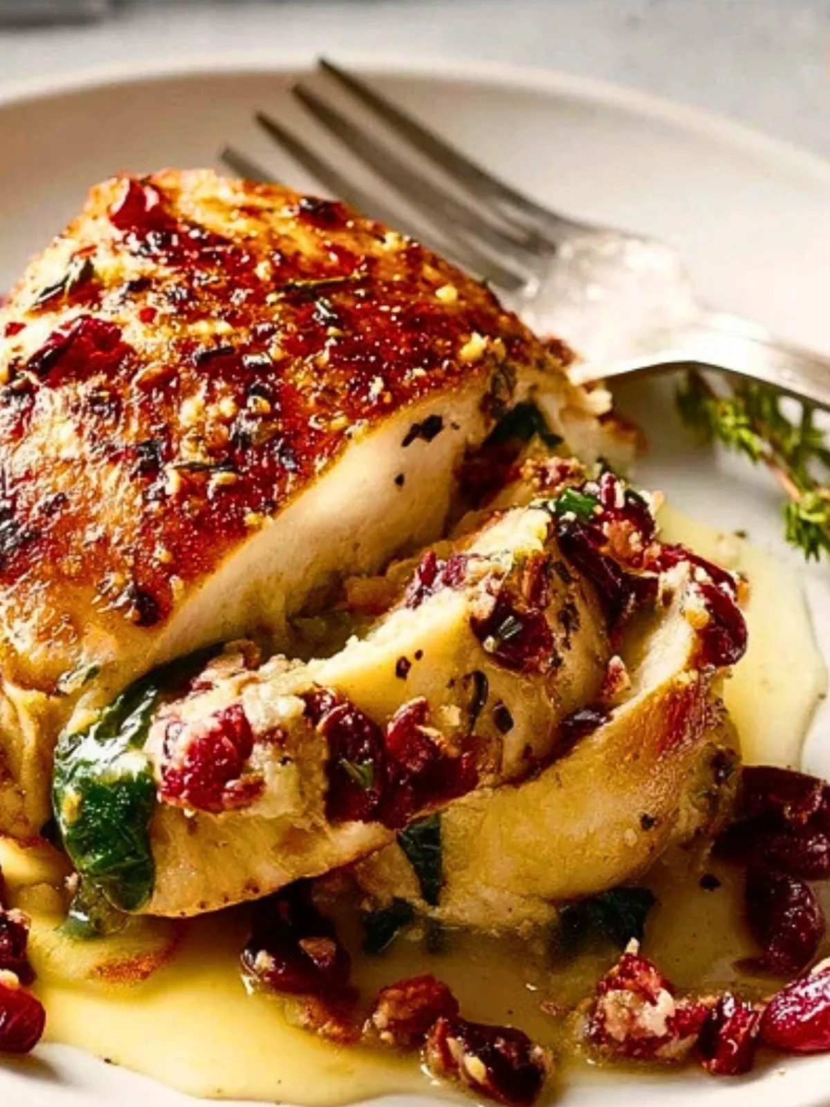 Poulet Farci Au Brie Et Aux Canneberges (1)