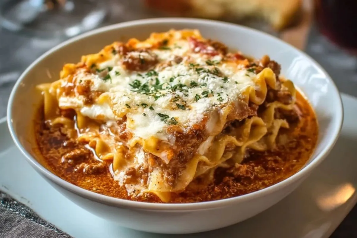 Soupe Lasagne Riche En Protéines