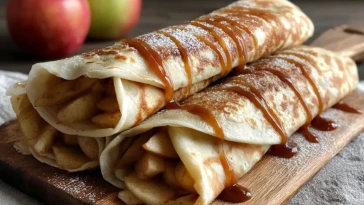 Wraps De Pomme Avec Beurre De Sucre Brun