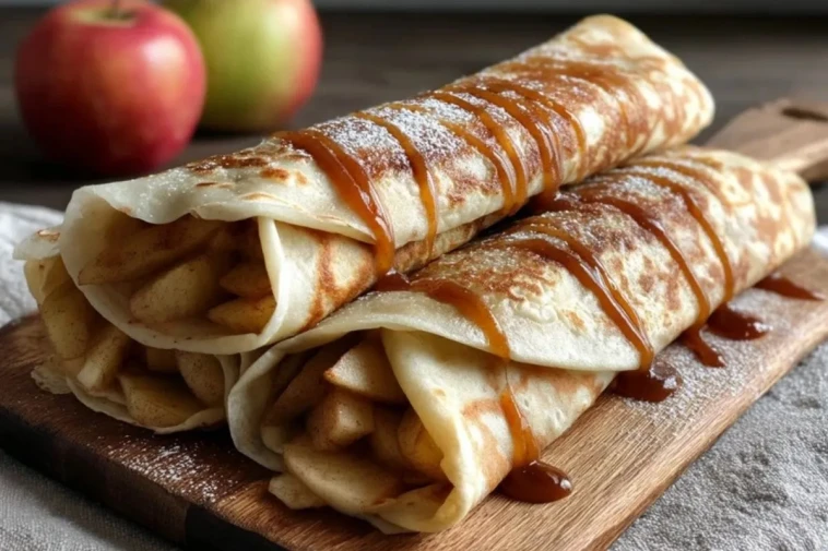 Wraps De Pomme Avec Beurre De Sucre Brun