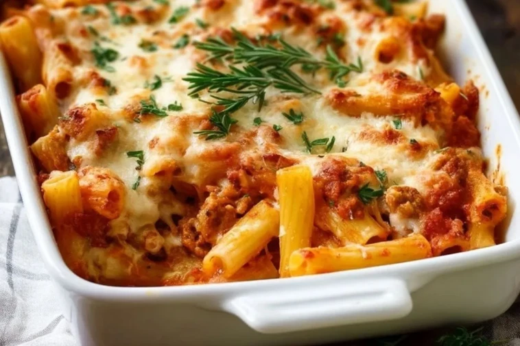Ziti au four sans viande