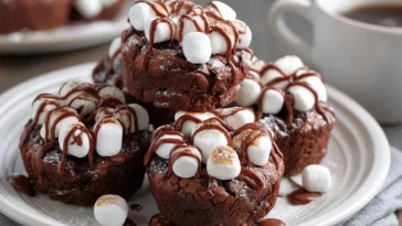 Bouchées De Brownie Au Chocolat Chaud