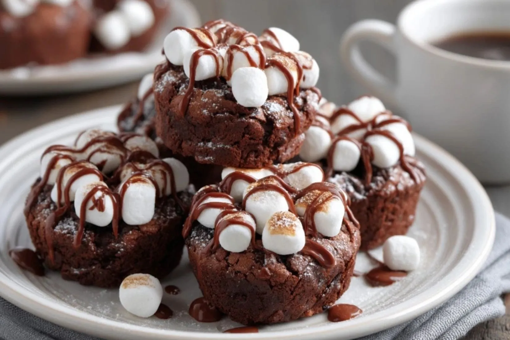 Bouchées De Brownie Au Chocolat Chaud