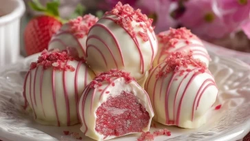 Bouchées De Cheesecake Velouté Aux Fraises