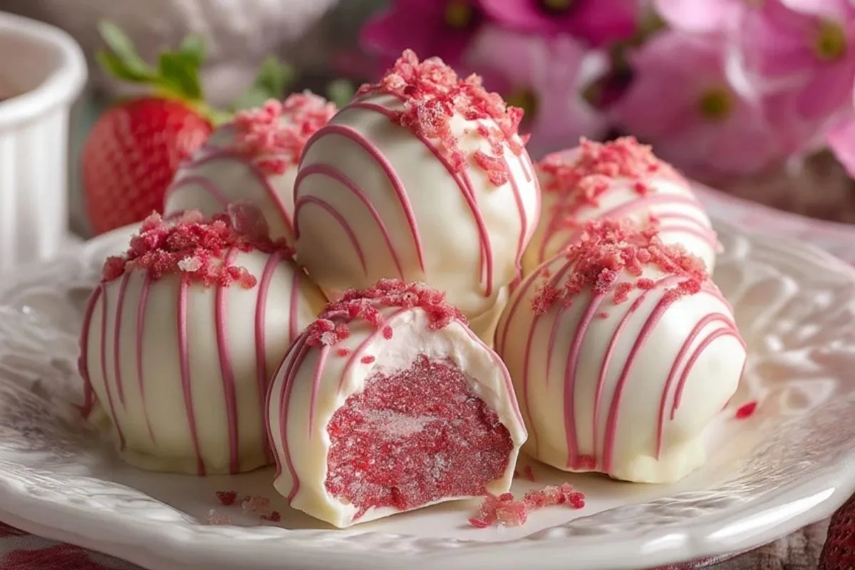 Bouchées De Cheesecake Velouté Aux Fraises