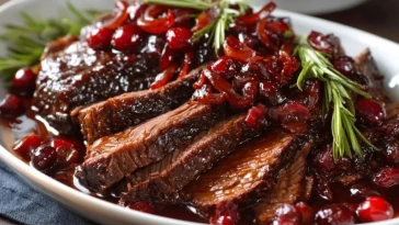 Brisket Glacé Aux Canneberges