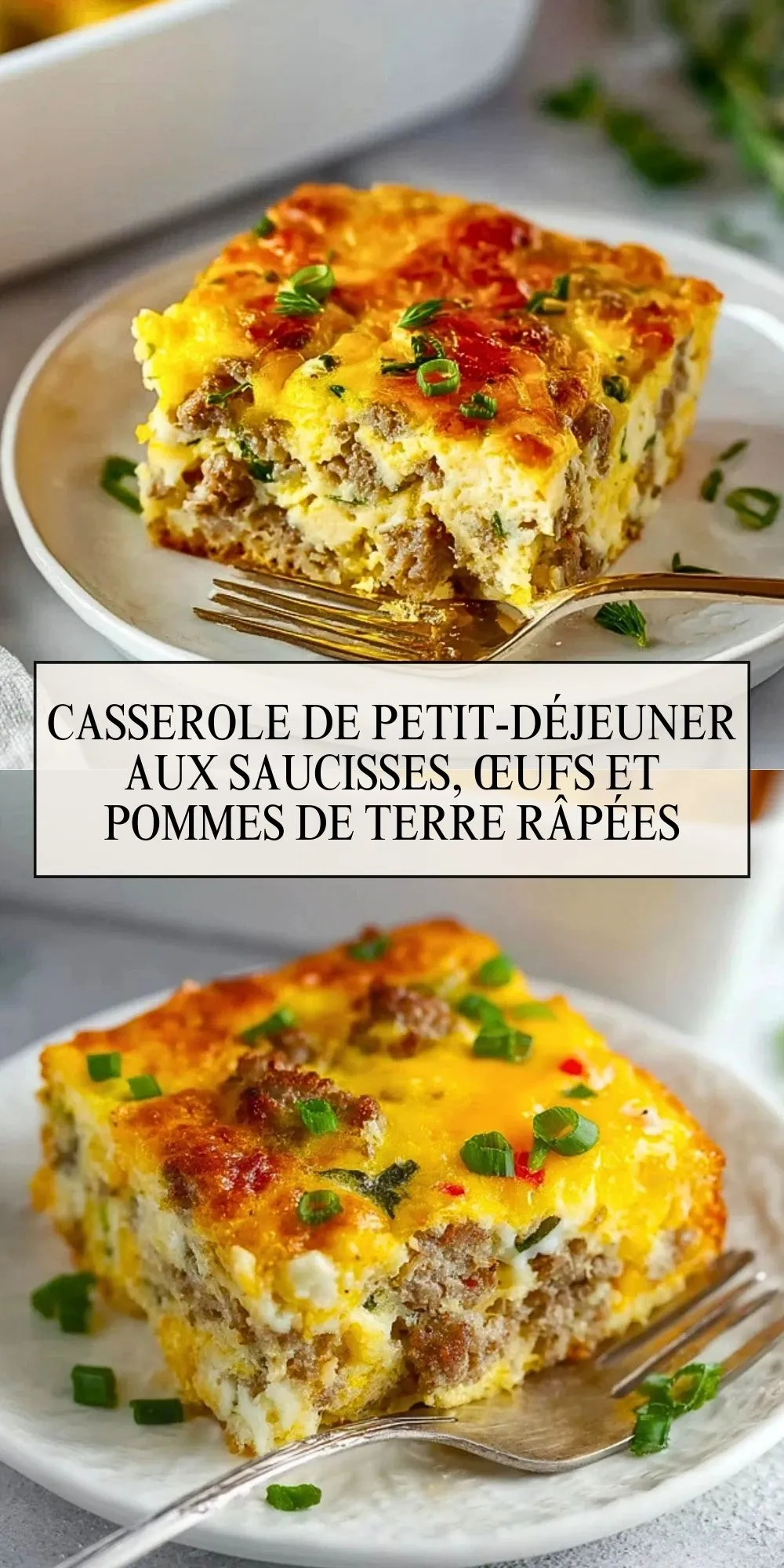 Casserole De Petit-Déjeuner Aux Saucisses, Œufs Et Pommes De Terre Râpées (2)