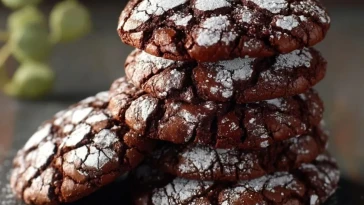 Cookies Moelleux Au Chocolat Avec Croûte Craquelée
