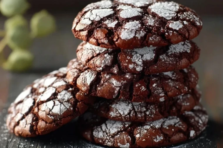 Cookies Moelleux Au Chocolat Avec Croûte Craquelée