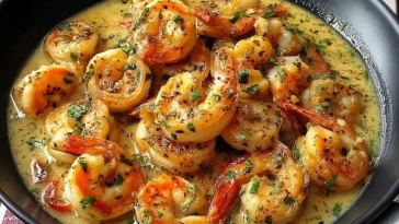 Crevettes À LAil Et Au Lait De Coco