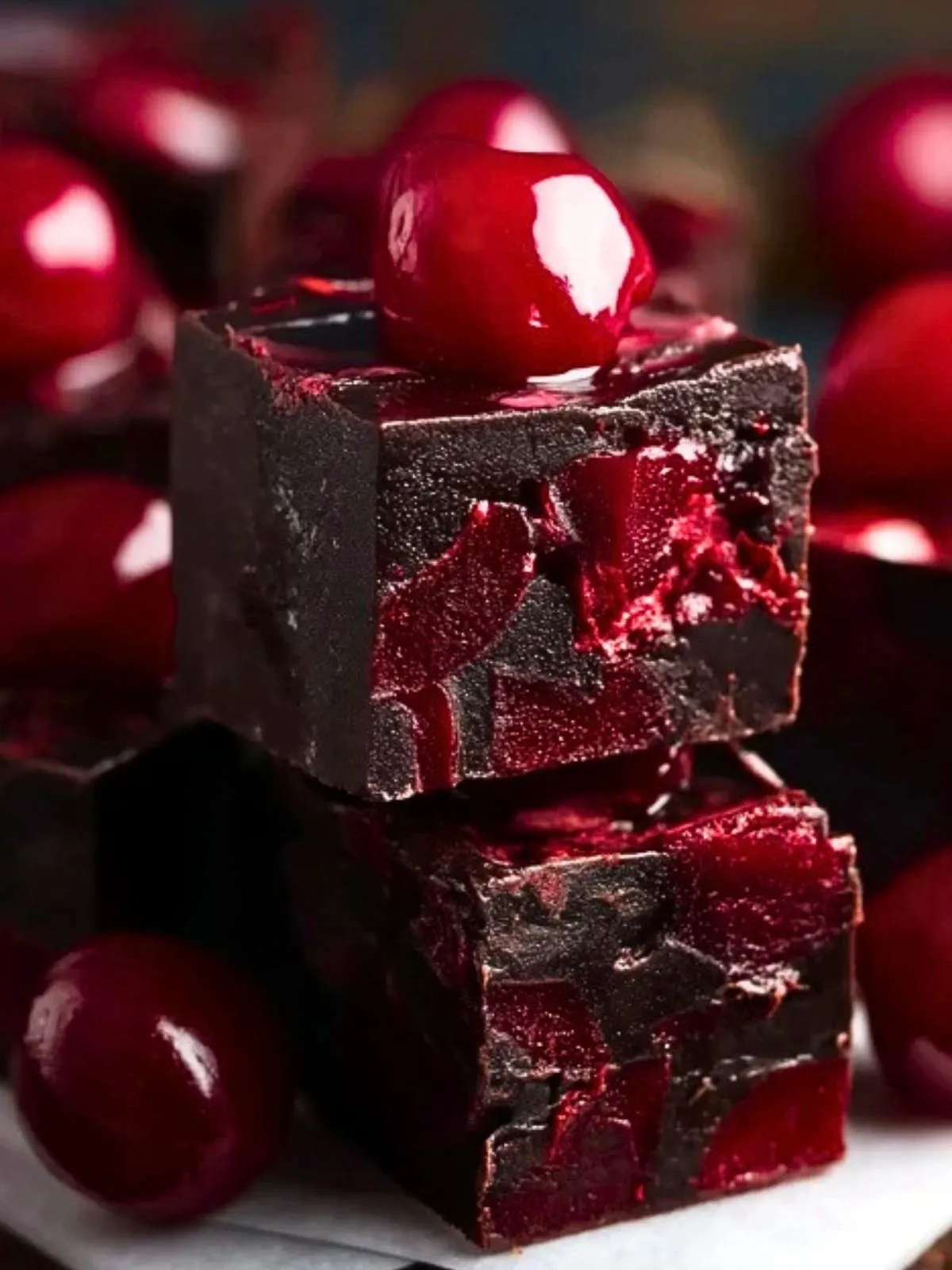 Fudge Au Chocolat Noir Et Cerises Sombres (1)