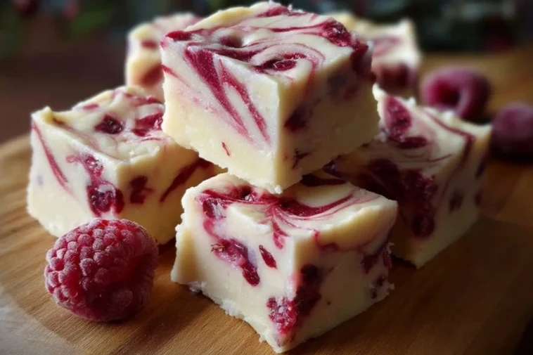 Fudge Blanc Aux Framboises Pour Noël