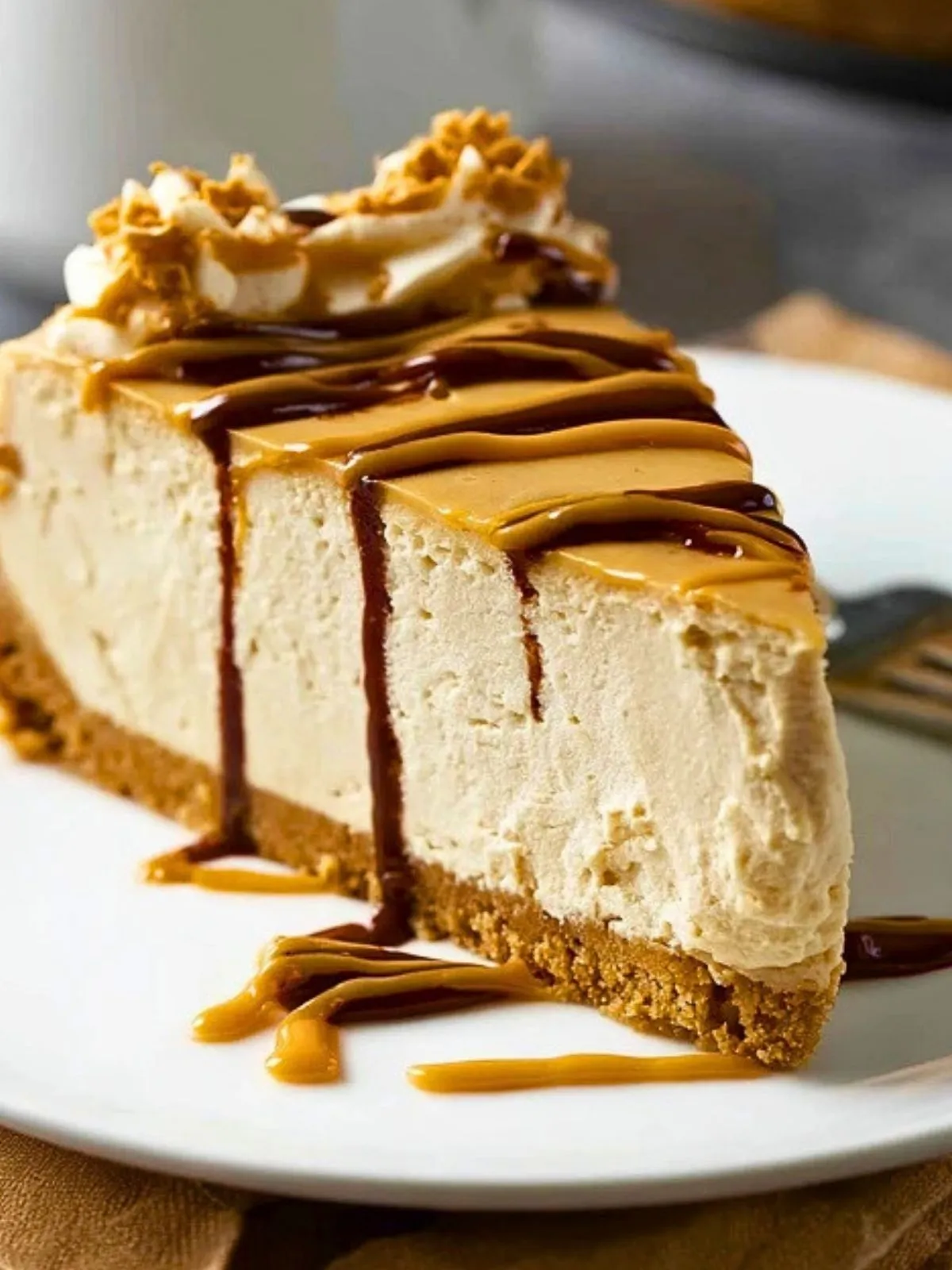 Gâteau Au Fromage Blanc Au Beurre De Cacahuète (1)
