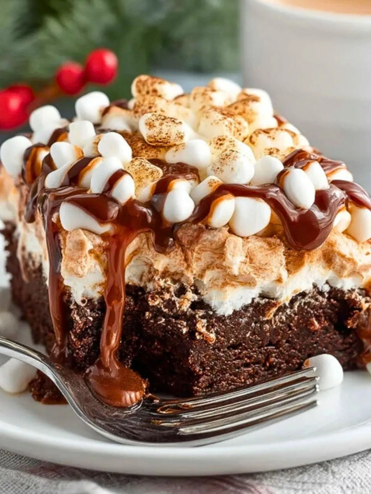 Gâteau Poke Au Chocolat Chaud (1)