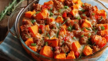 Gratin De Patates Douces Et Saucisse
