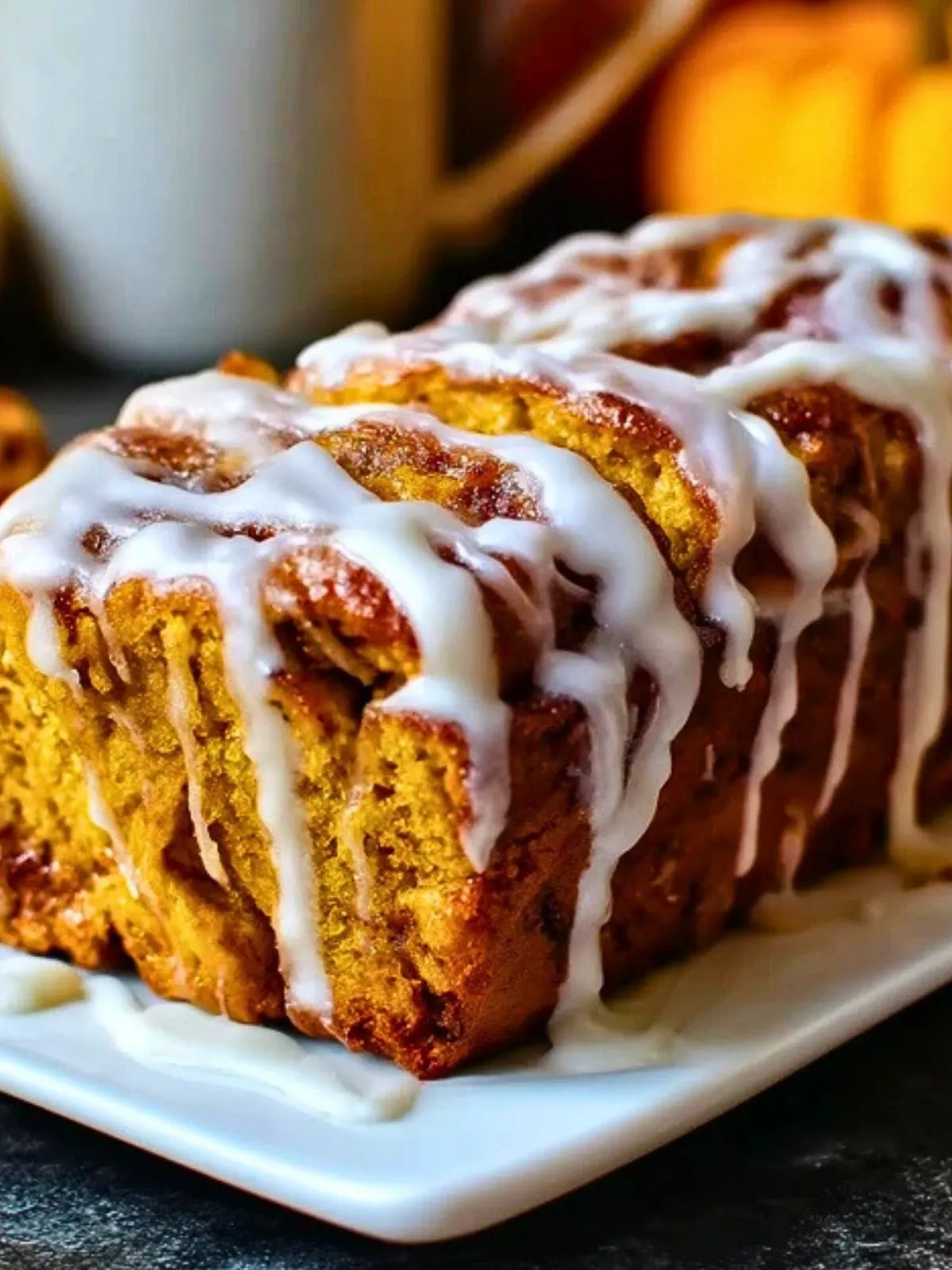 Pain Au Potiron Avec Glaçage Au Fromage À La Crème (1)