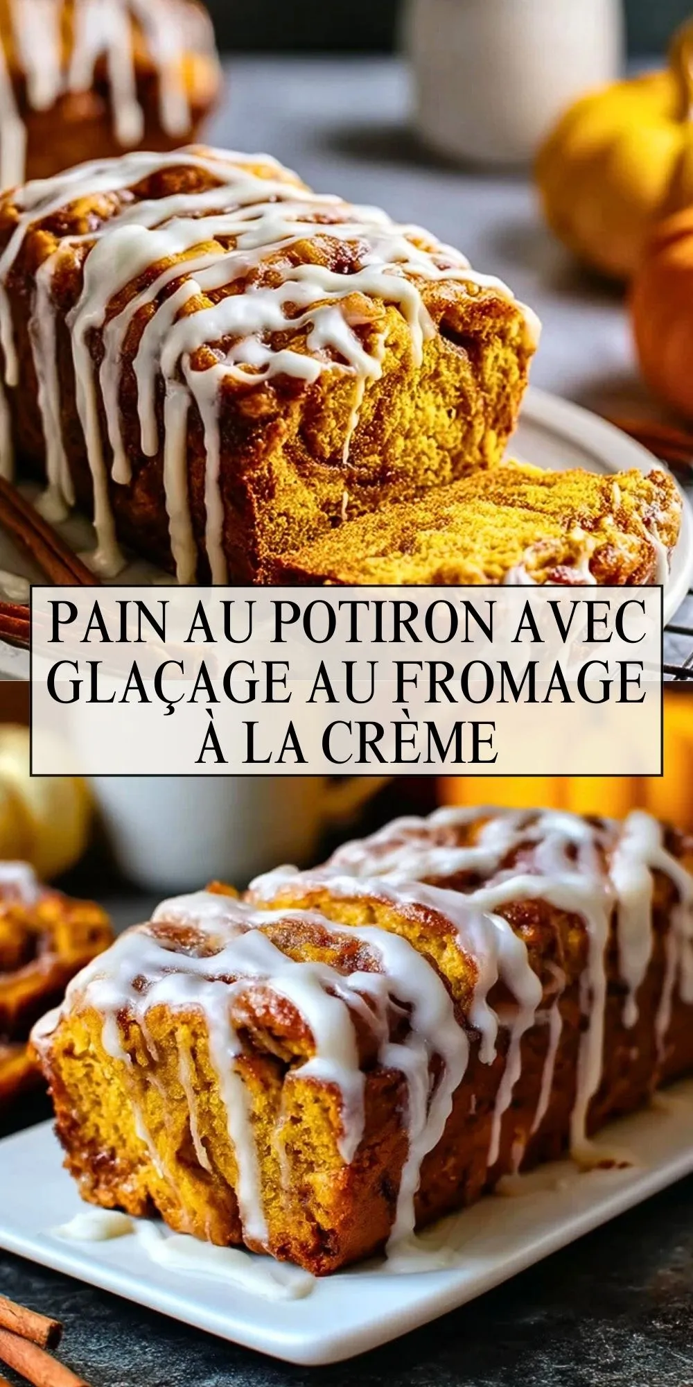 Pain Au Potiron Avec Glaçage Au Fromage À La Crème (2)