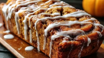 Pain Au Potiron Avec Glaçage Au Fromage À La Crème