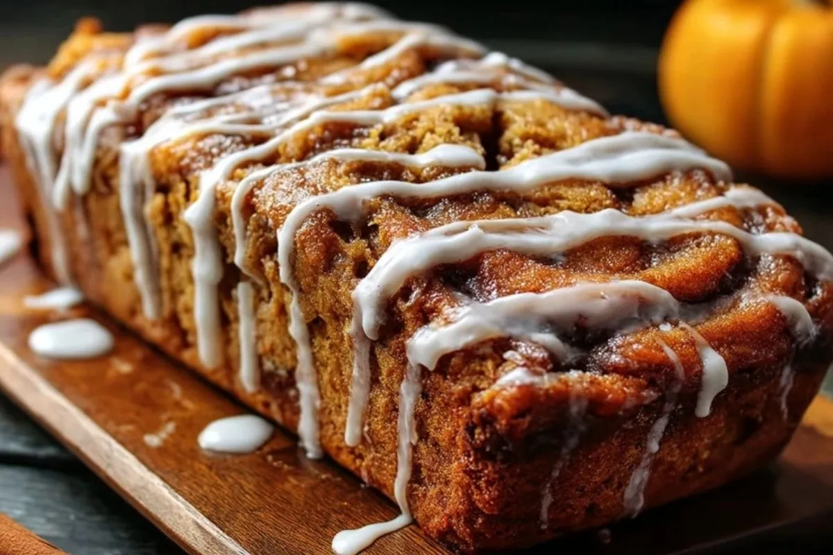 Pain Au Potiron Avec Glaçage Au Fromage À La Crème