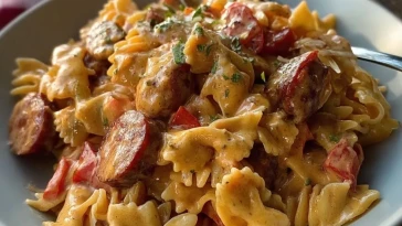 Pâtes Crémeuses Au Saucisse Cajun