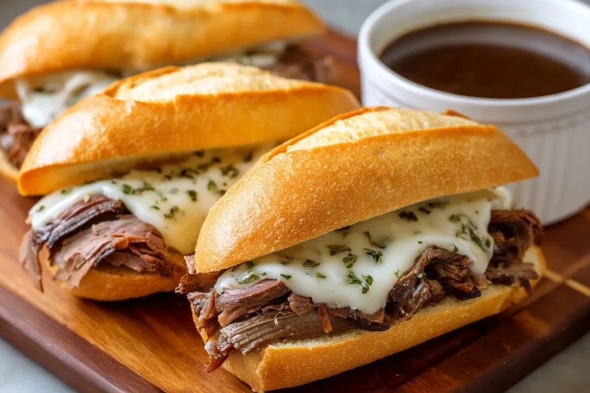 Sandwichs Au Bœuf Français Cuisinés À La Mijoteuse