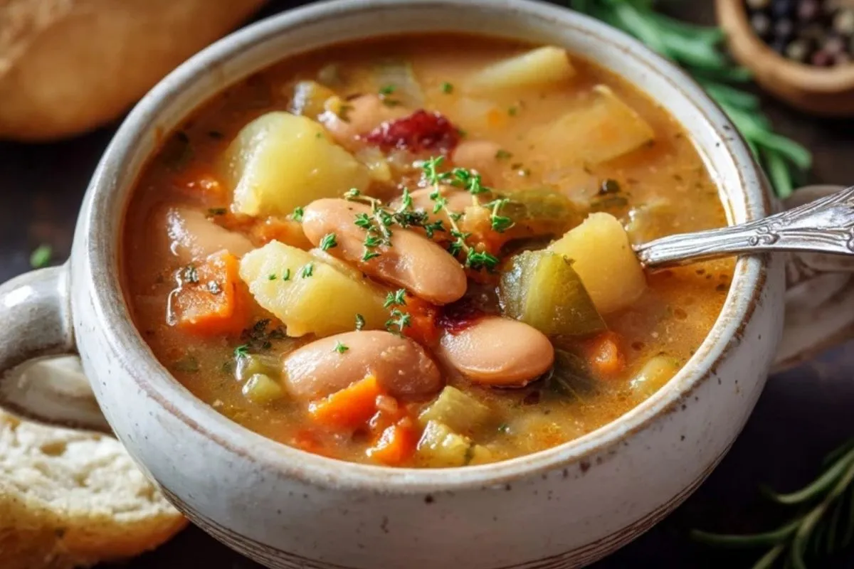 Soupe De Pommes De Terre Et Haricots Rassasiante