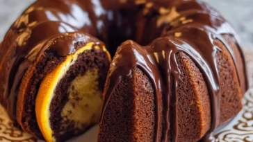 Gâteau Marbré Chocolat Orange