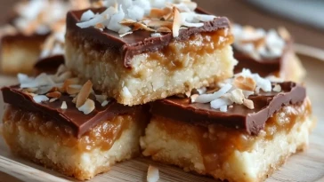 Barres De Caramel À La Noix De Coco