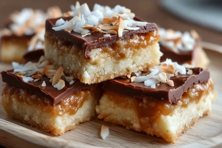 Barres De Caramel À La Noix De Coco