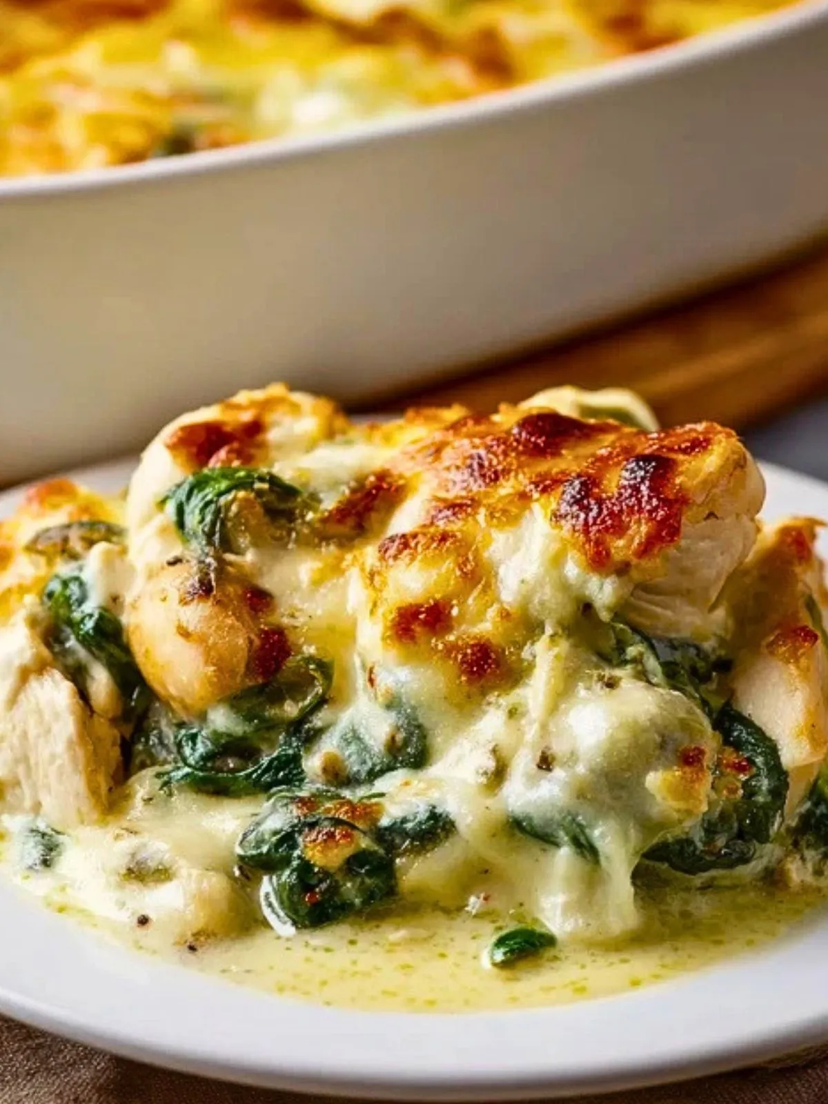 Casserole De Poulet Crémeux Aux Épinards (1)