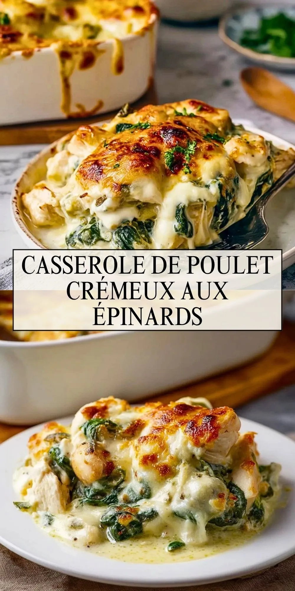 Casserole De Poulet Crémeux Aux Épinards (2)