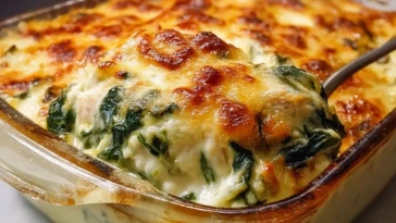 Casserole De Poulet Crémeux Aux Épinards