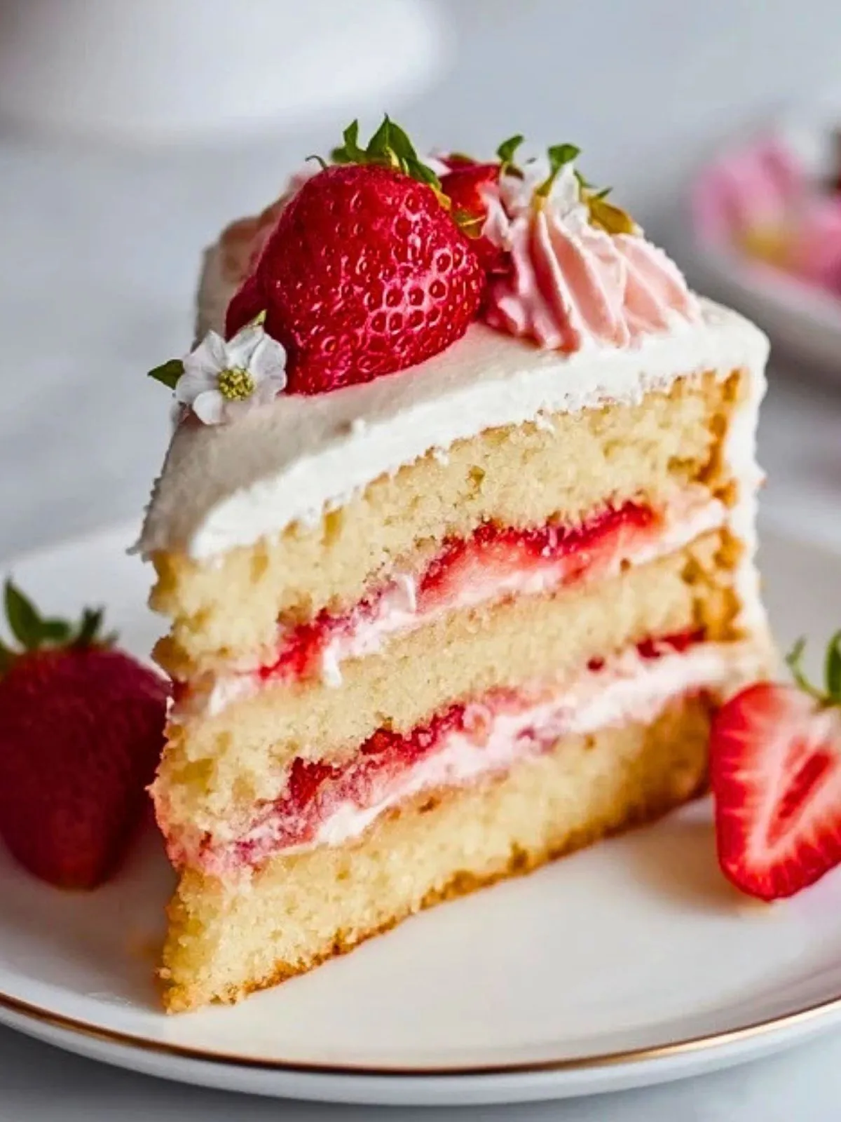 Gâteau Aux Fraises Et Vanille (1)