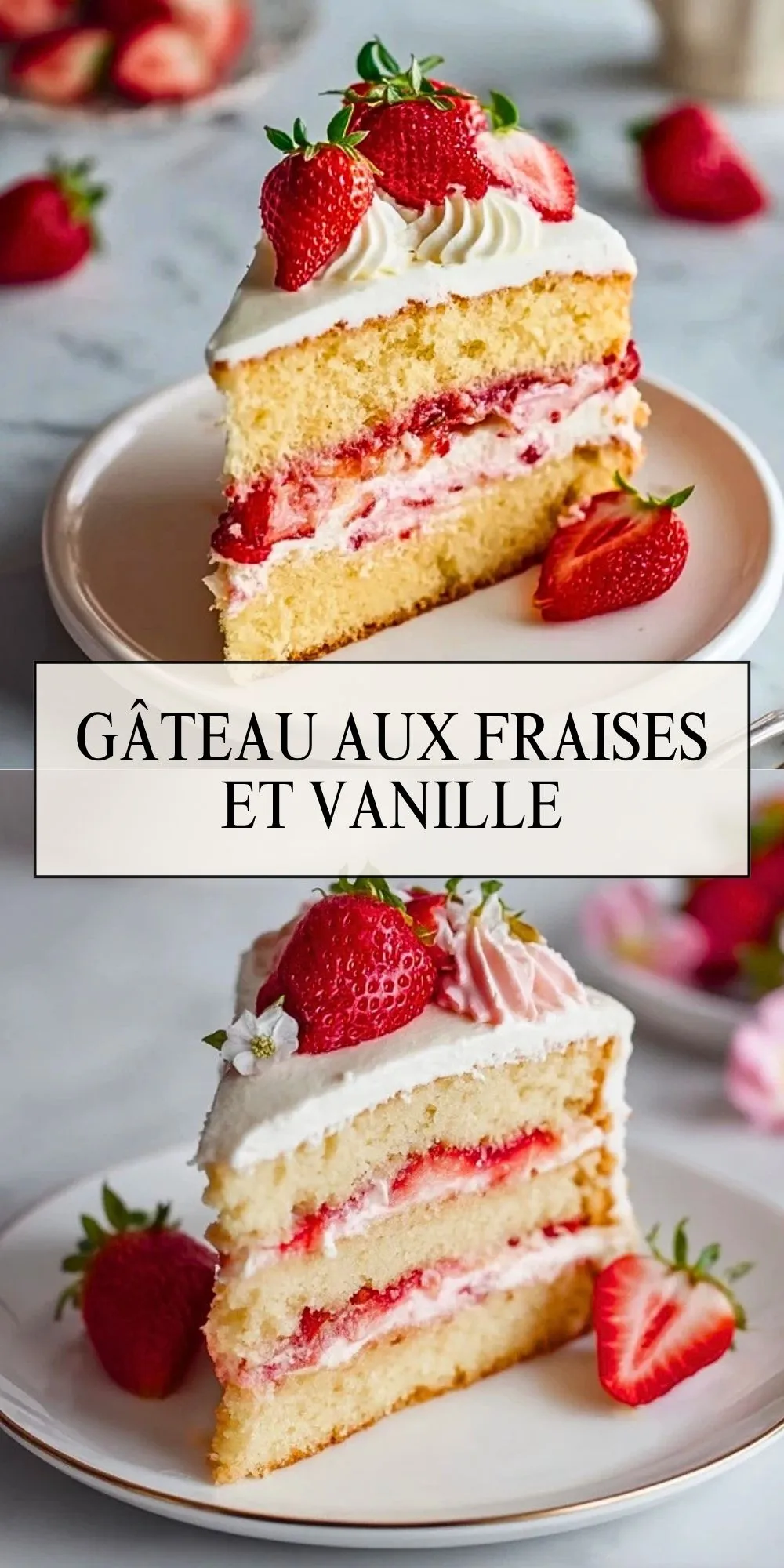 Gâteau Aux Fraises Et Vanille (2)