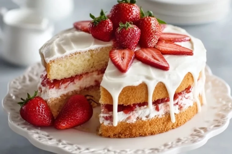 Gâteau Aux Fraises Et Vanille