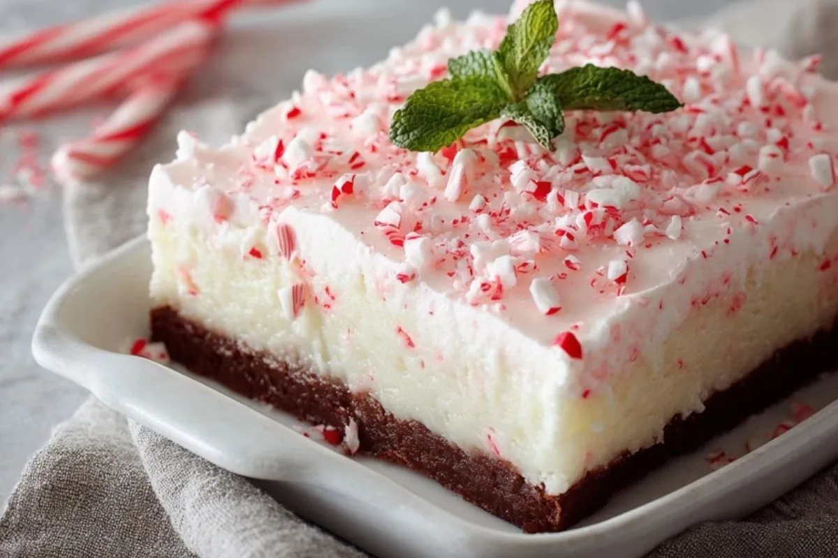 Gâteau Poke à la Menthe Poivrée