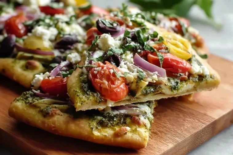 Pizza Plateforme Méditerranéenne au Pesto