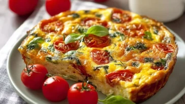 Quiche Sans Croûte Aux Tomates Et Au Basilic (3)