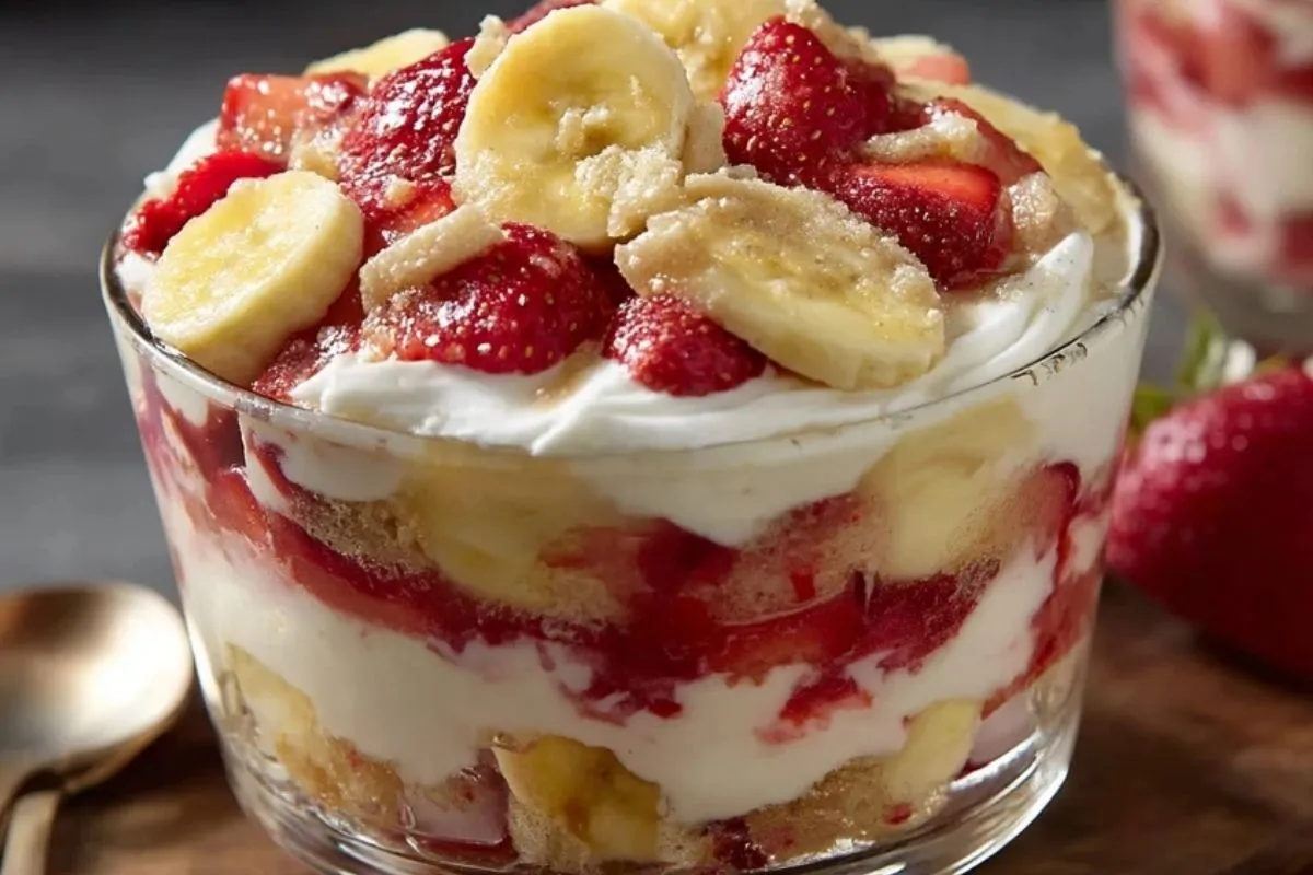 Trifle À La Fraise Et À La Banane