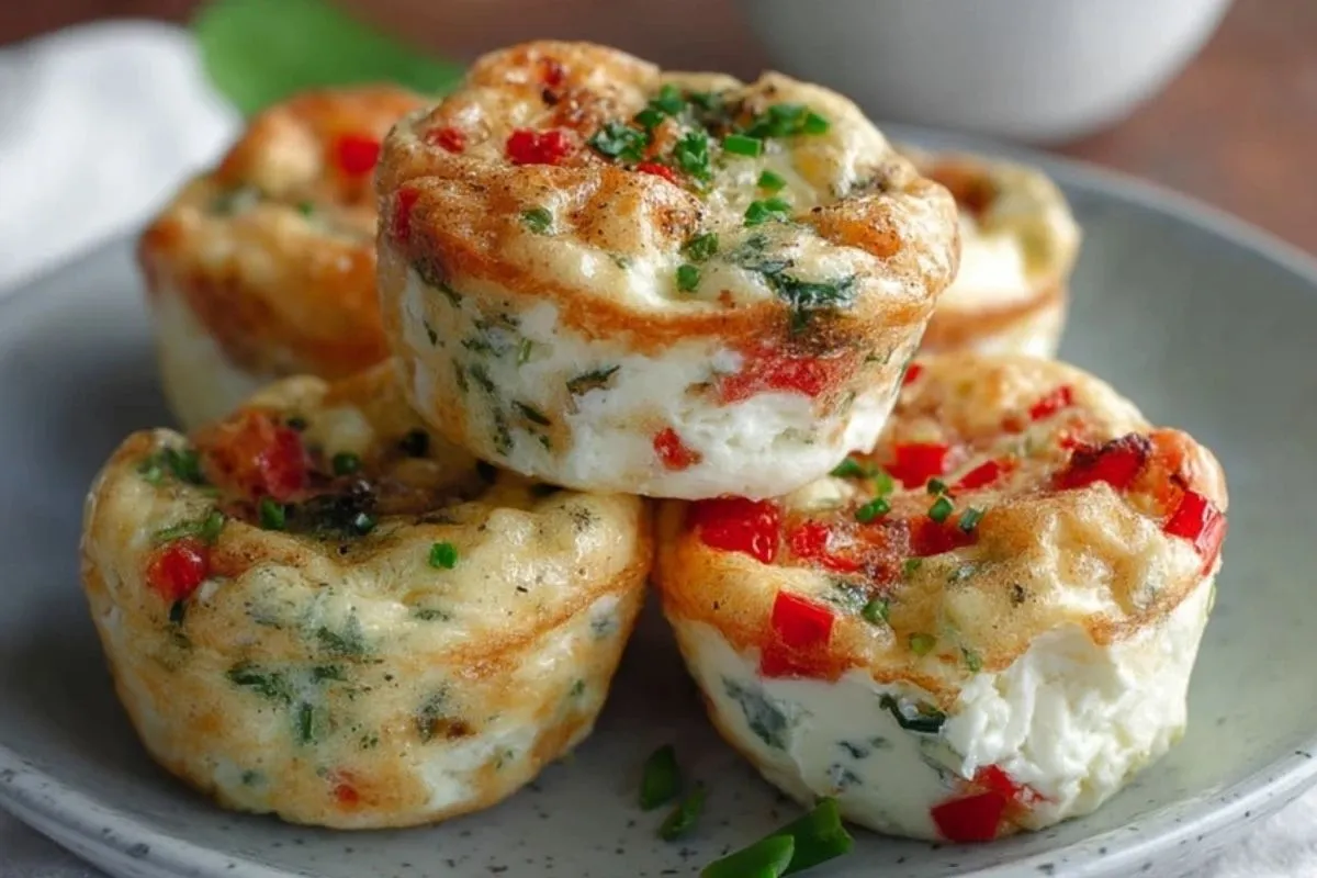 Bouchées Protéinées Aux Blancs DOeufs Et Fromage Cottage