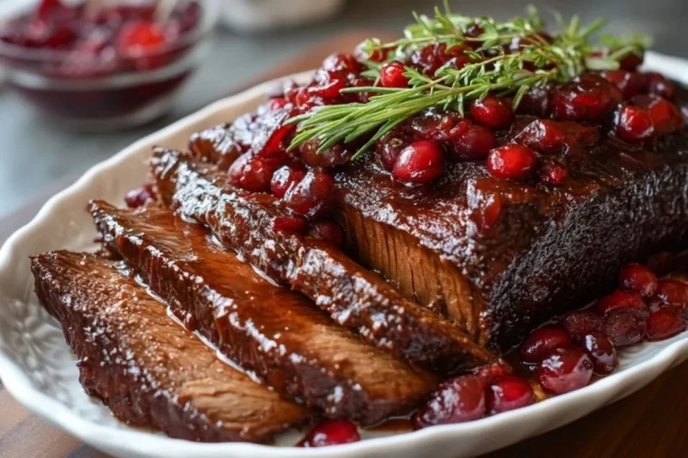 Brisket Glacé Aux Canneberges À La Mijoteuse